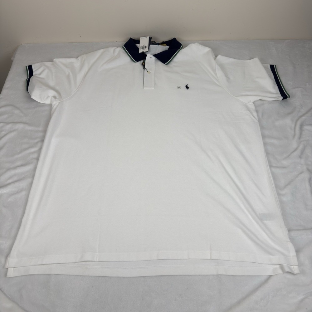 Polo Ralph Lauren Classic Fit Polo Shirt Big &Tall Men's 4XLT White NWT $125 - Picture 3 of 10